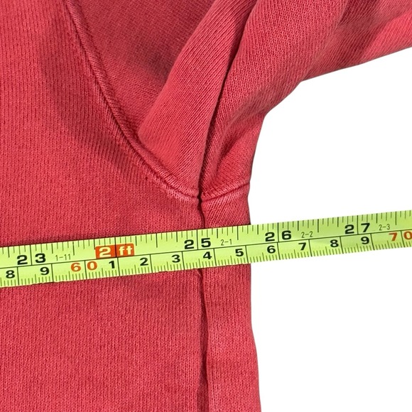 Nike Air Jordan Flight Fleece Pullover Hoodie Washed Lobster Red Men's Size XL - Picture 8 of 9